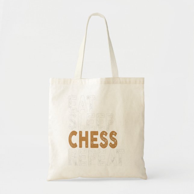 eat sleep chess repeat   chess tote bag (Front)