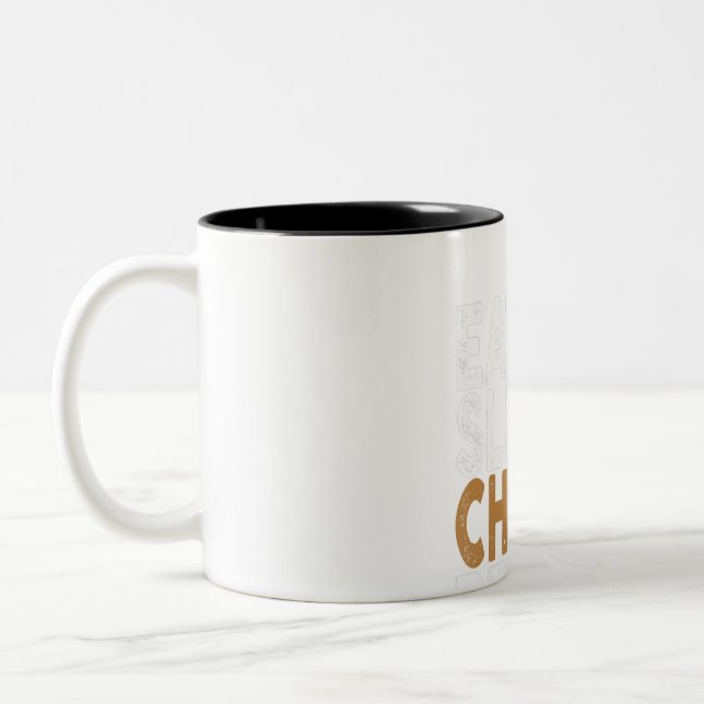 eat sleep chess repeat   chess Two-Tone coffee mug (Left)