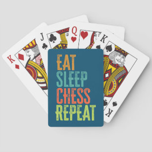 eat sleep chess repeat grand master coach legend playing cards
