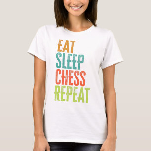 eat sleep chess repeat grand master coach legend T-Shirt