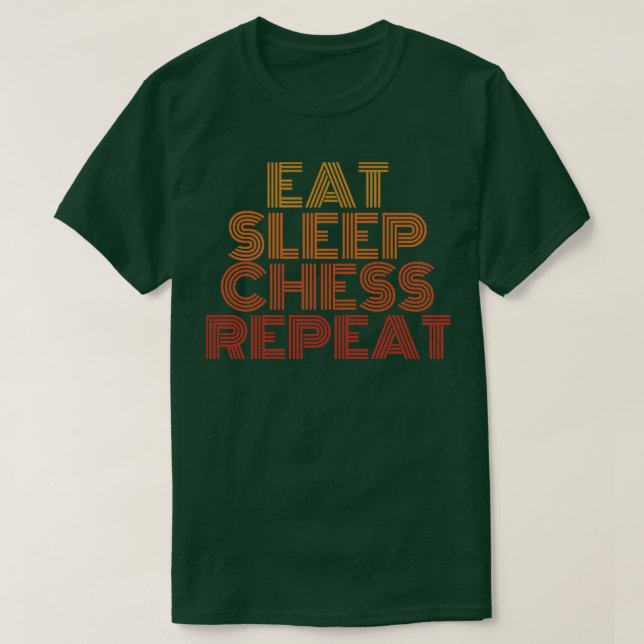 Eat sleep chess repeat T-Shirt (Design Front)