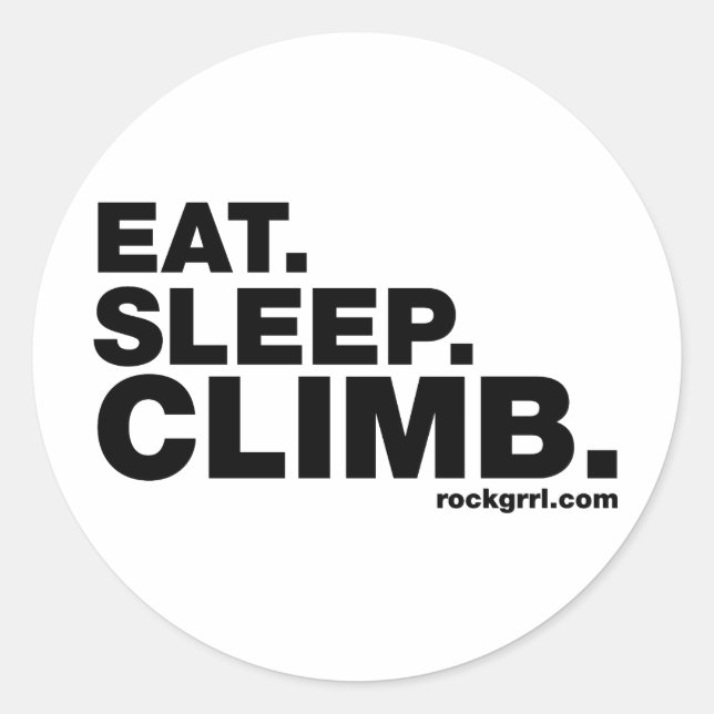 Eat Sleep Climb Classic Round Sticker (Front)