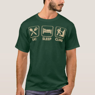 Eat Sleep Climb Funny Rock Climbing Gear Christmas T-Shirt