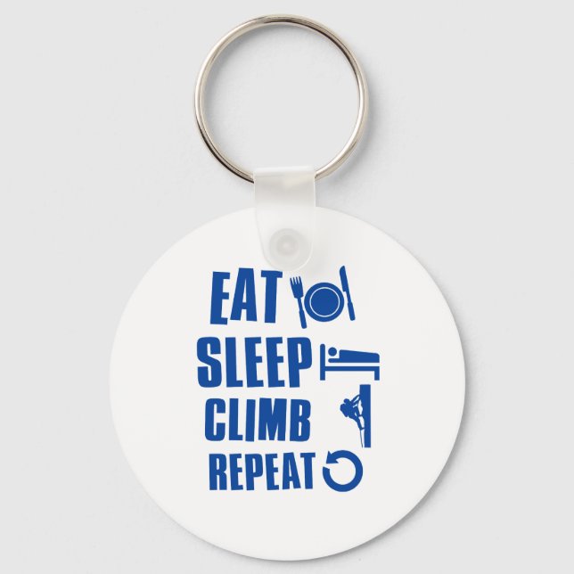 Eat sleep climb key ring (Front)