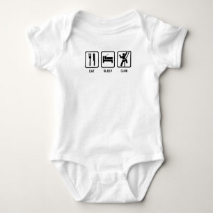 Eat Sleep Climb Mens Blue Mountaineering Rock Clim Baby Bodysuit
