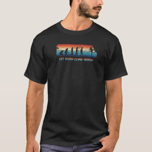 Eat Sleep Climb Repeat Mountain Climber Evolution T-Shirt