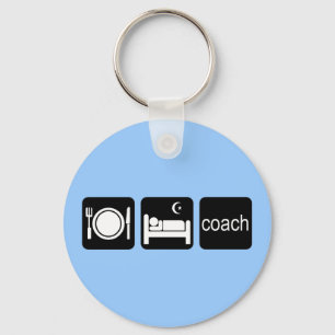 eat sleep coach key ring