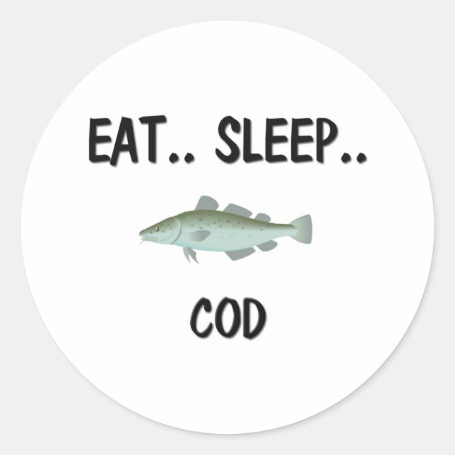 Eat Sleep COD Classic Round Sticker (Front)