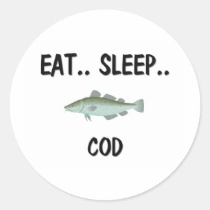 Eat Sleep COD Classic Round Sticker