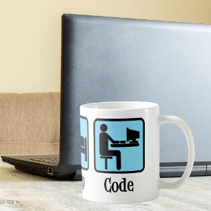 Eat Sleep Code Computer Programmer Geek Coffee Mug