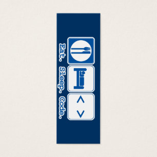 eat sleep code (html) bookmark