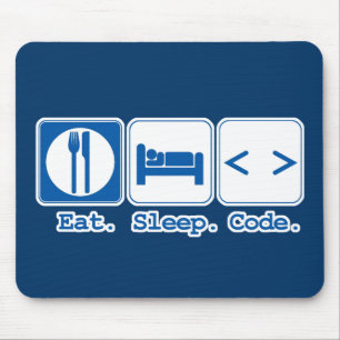 eat sleep code (html) mouse pad