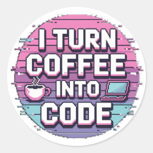 Eat Sleep Code Repeat Classic Round Sticker
