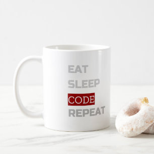 Eat Sleep CODE Repeat Coffee Mug