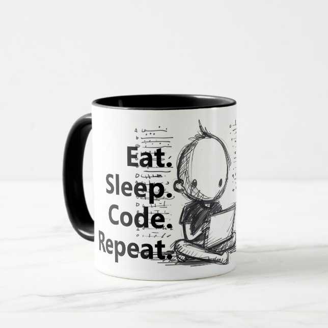 Eat.Sleep.Code.Repeat Mug (Front Left)