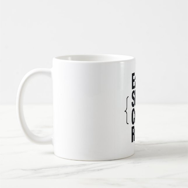 Eat Sleep Code Repeat Programmer Coffee Mug (Left)