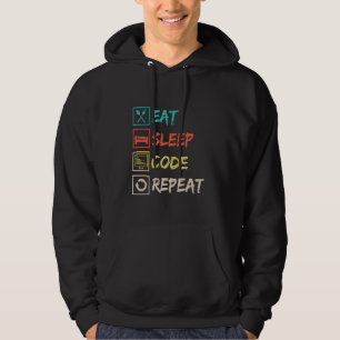 Eat Sleep Code Repeat - Programmer's Lifestyle Hoodie