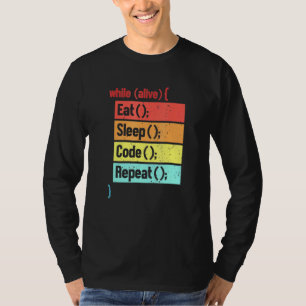 Eat Sleep Code Repeat Software Engineer Developer  T-Shirt