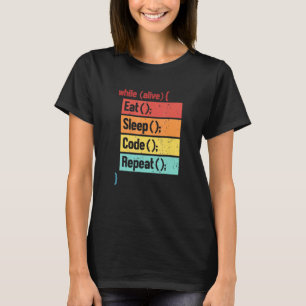Eat Sleep Code Repeat Software Engineer Developer  T-Shirt