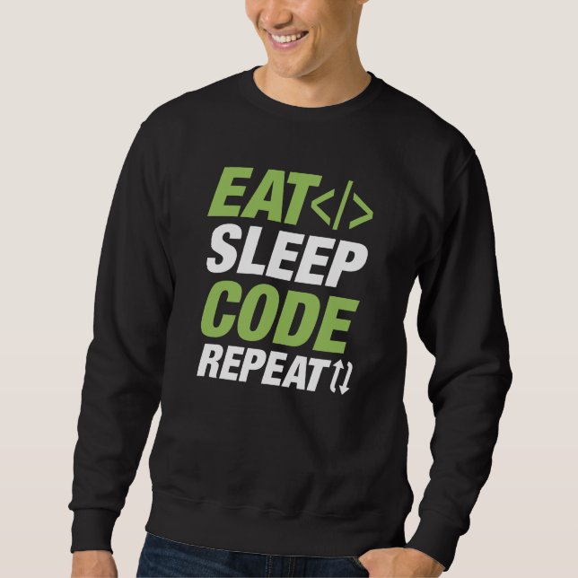 Eat Sleep Code Repeat Sweatshirt (Front)