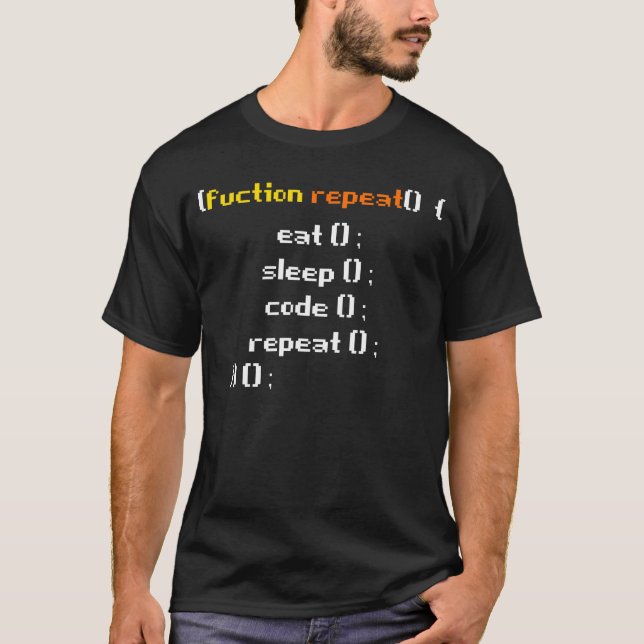 eat sleep code repeat T-Shirt (Front)