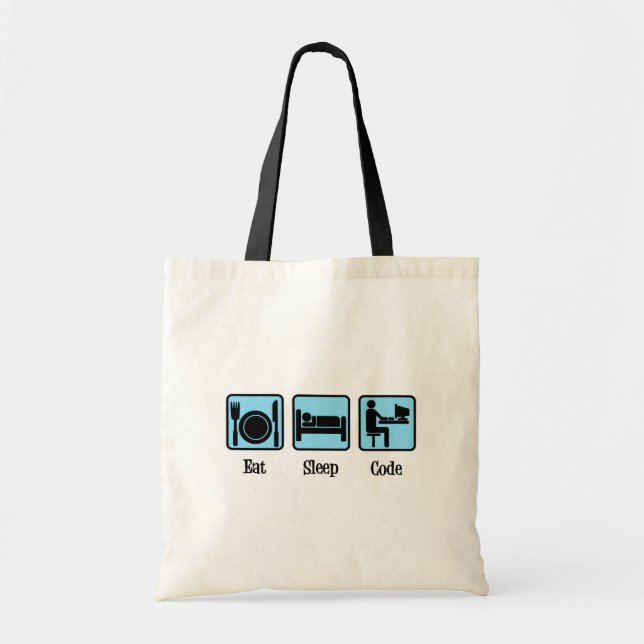 Eat Sleep Code Tote Bag (Front)
