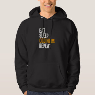 Eat Sleep Coding Programming Computer Binary Cod Hoodie