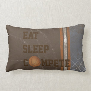 Eat Sleep Compete Basketball Pillow