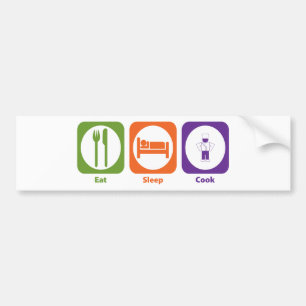 Eat Sleep Cook Bumper Sticker