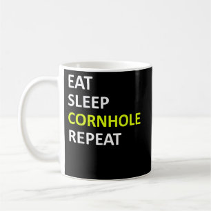Eat Sleep Cornhole Repeat Funny Cornhole Player Coffee Mug