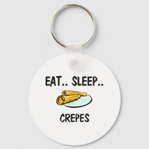 Eat Sleep CREPES Key Ring