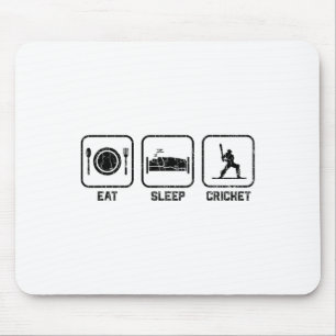 Eat Sleep Cricket Funny Graphic For Player  Mouse Pad