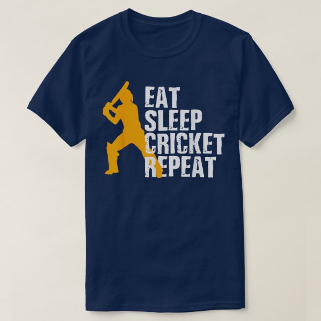 Eat Sleep Cricket Repeat Classic T-Shirt (Design Front)