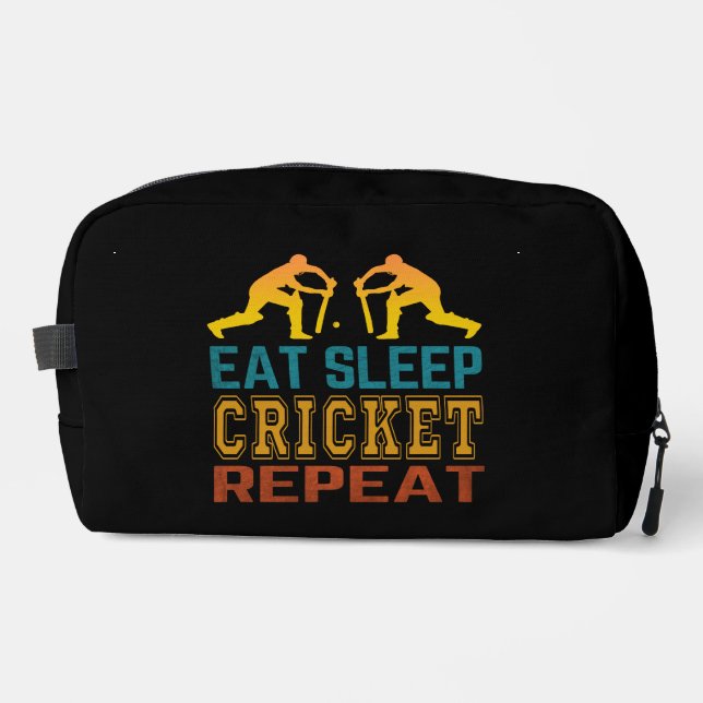 Eat Sleep Cricket Repeat Dopp Kit (Front)