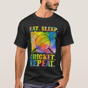 Eat Sleep Cricket Repeat Field Sports Cricketer Pl T-Shirt