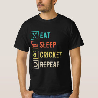 Eat Sleep Cricket Repeat T-Shirt