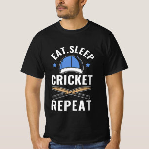 Eat Sleep Cricket Repeat T-Shirt