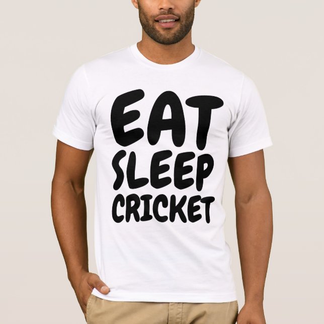 EAT SLEEP CRICKET T-shirts (Front)