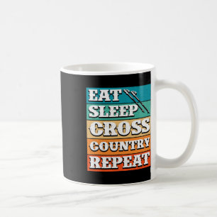 Eat Sleep Cross Country Repeat Skier Winter Sports Coffee Mug