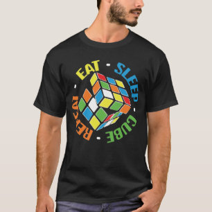 Eat Sleep Cube Repeat - Cube Puzzle T-Shirt
