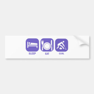Eat Sleep Curl Bumper Sticker