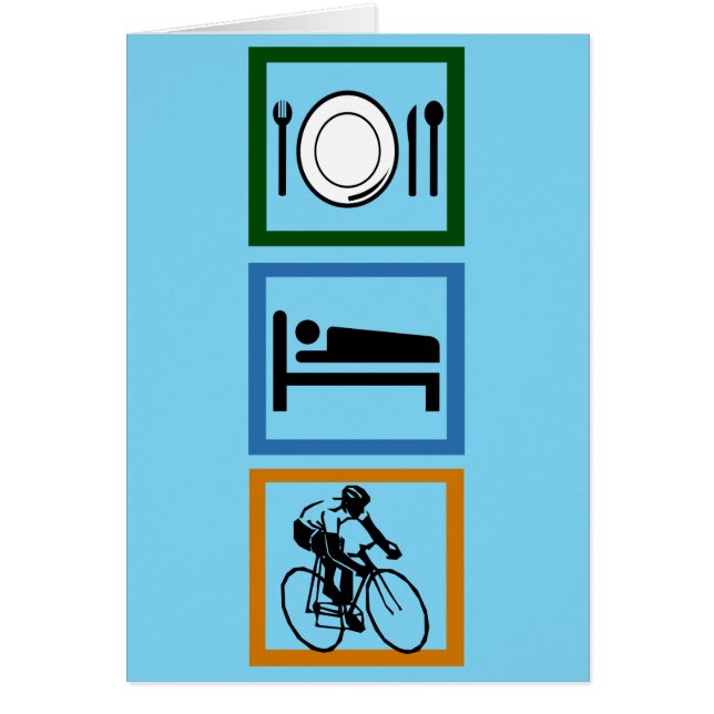 Eat Sleep Cycle Cyclist Card (Front)