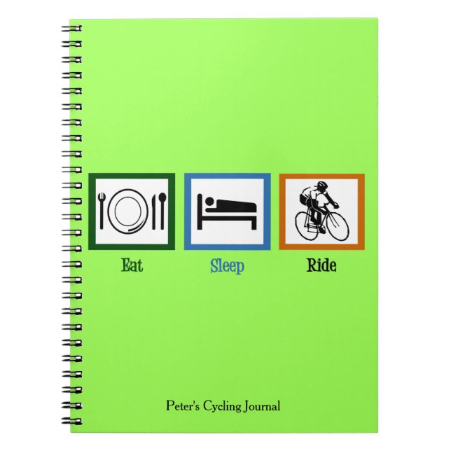 Eat Sleep Cycling Notebook (Front)