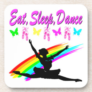 EAT, SLEEP, DANCE BALLERINA DESIGN COASTER