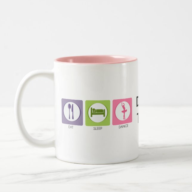 Eat Sleep Dance! Two-Tone Coffee Mug (Left)