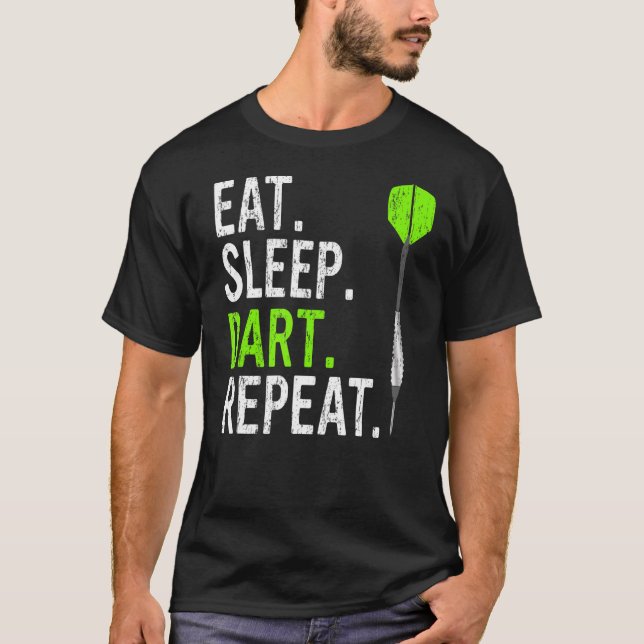 Eat Sleep Dart Repeat   Darts T-Shirt (Front)