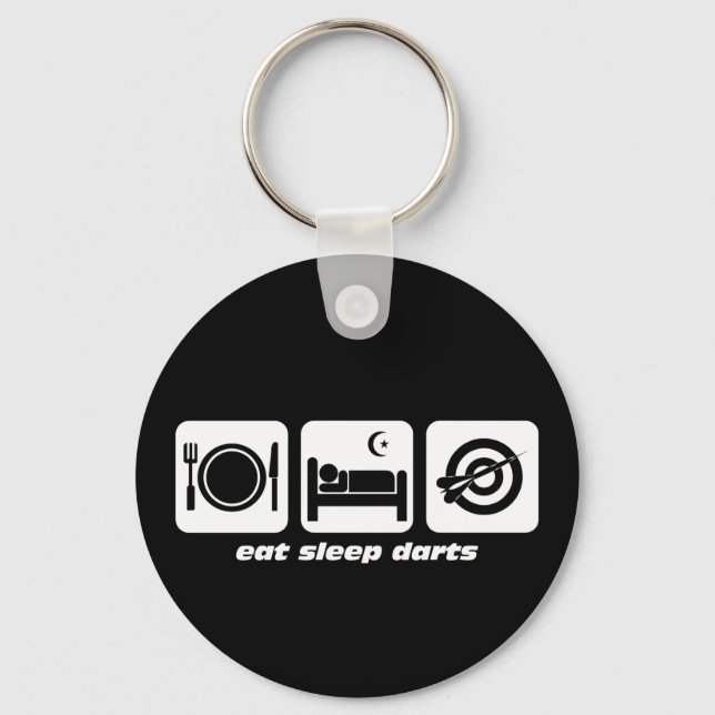Eat sleep darts key ring (Front)