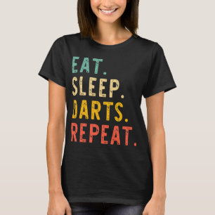 Eat Sleep Darts Player Team Lover Retro Vintage T-Shirt