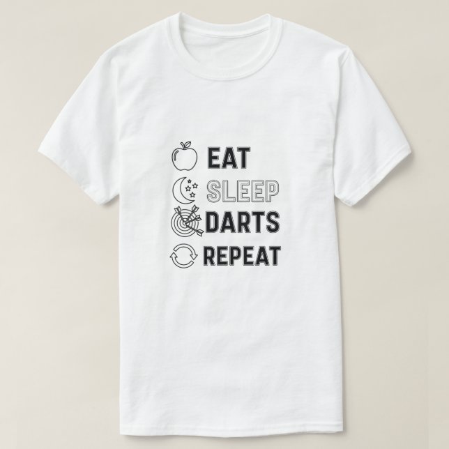 Eat Sleep Darts Repeat Gifts for Dart Player Men T-Shirt (Design Front)
