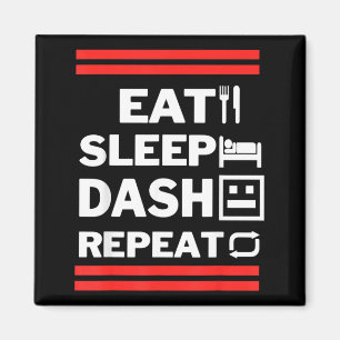Eat Sleep Dash Repeat Video Game Magnet
